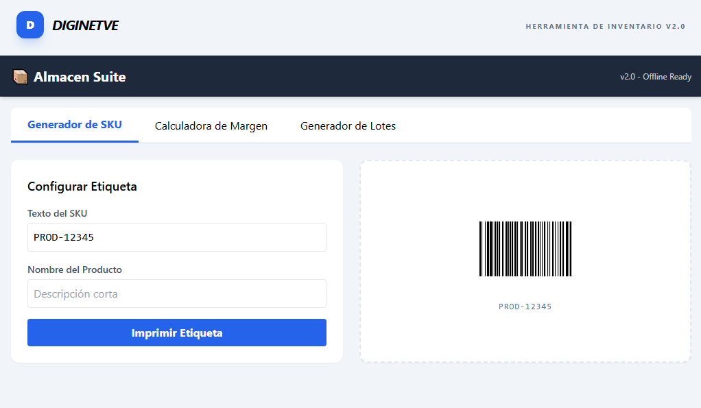 Suite para manejo de almacen